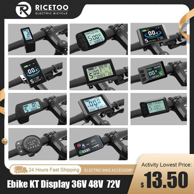 KT-pantalla para bicicleta eléctrica, Kit de accesorios para bicicleta eléctrica, LCD3, LCD4, LCD5, LCD7, LCD8H, LCD10H, LCD11, LED880, 24V36V48V, 72V