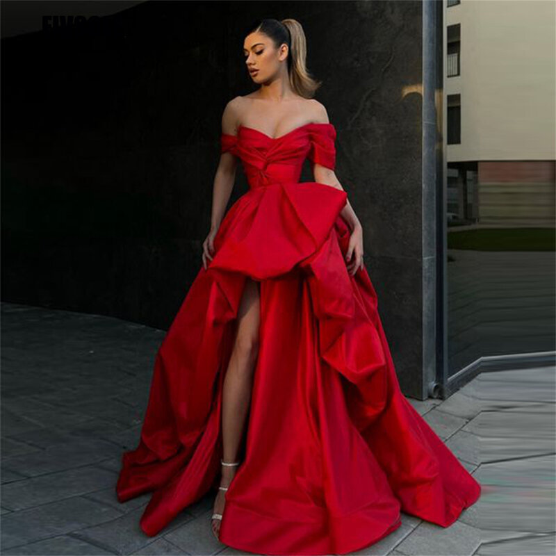 Женское вечернее платье с разрезом, Красное Облегающее Платье с разрезом, для торжественных случаев, для выпускного вечера, 2023