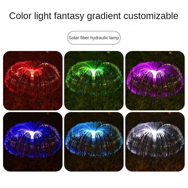 Solar Super Bright LED Colorful Jellyfish Lamp Courtyard Decoration Layout Landscape Lamp Ground Insertion Light Effect Lamp