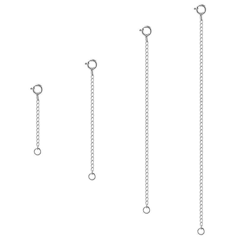 Цепочка-удлинитель для ожерелья из серебра 925 пробы, 2/4 шт.