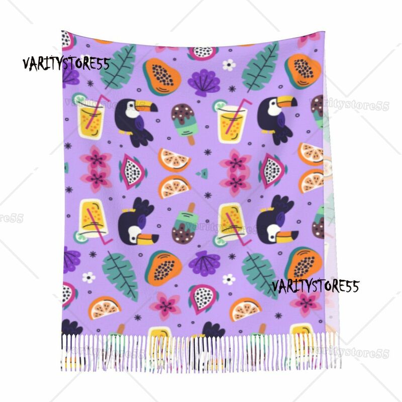Попугай сок летняя папайя женская теплая зимняя Бесконечность стандартное одеяло шарф чистый цвет