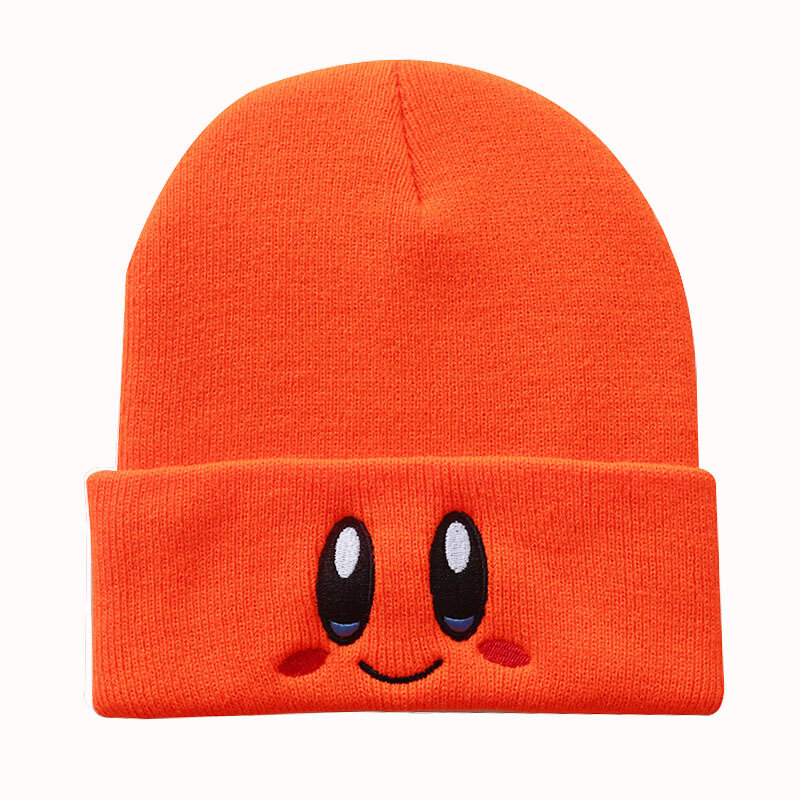 Casual Beanies Skullies KIRBYS Lovely Face Embroidery Knitted Hat Bonnet Cap Girls Boys Skiing Warm Unisex Beanie Accessories