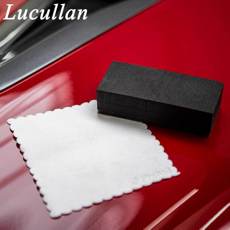 Lucullan novo design anti-gota carro revestimento de cerâmica vestir aplicador de pintura de vidro automático nano-coat esponja almofada