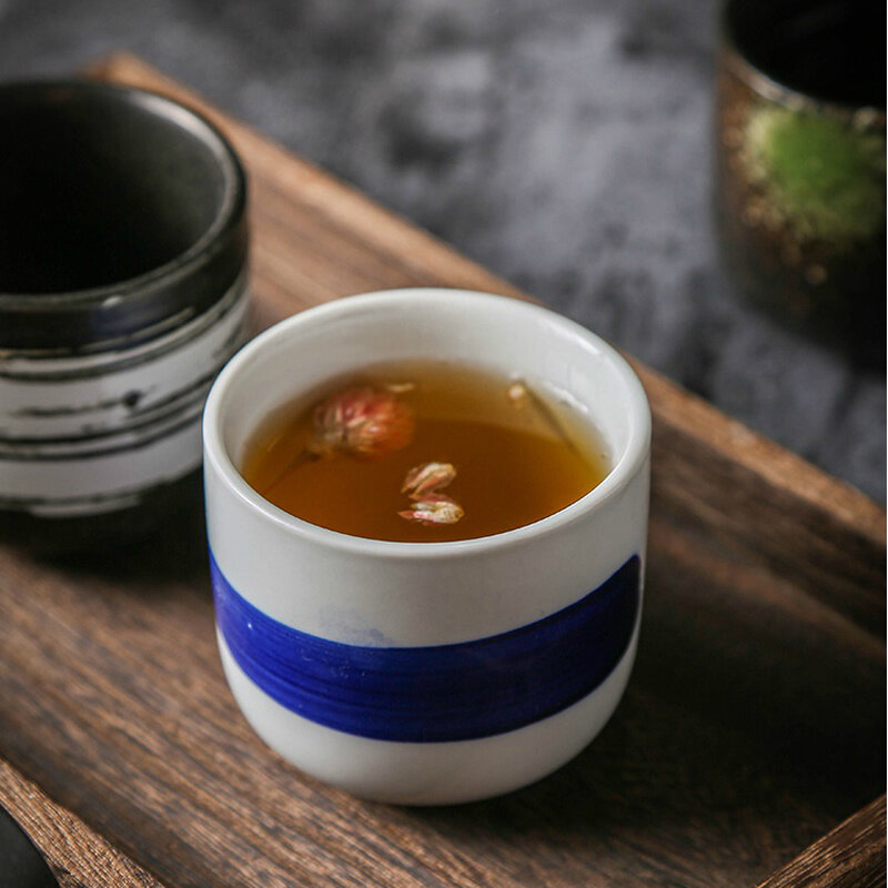 CHANSHOVA 200ml Chinesischen retro stil Hand Gemalt Spray glasur Keramik teetasse Kleine Kaffee becher China Porzellan Tee tasse set h330