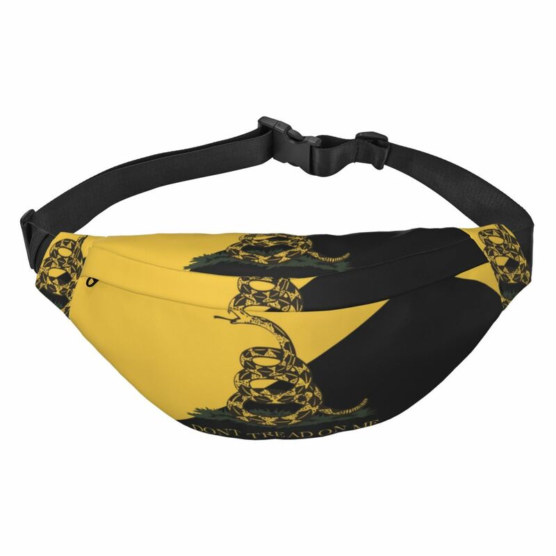 Libertarian Gadsdens-riñonera con bandera de Ancap para hombre y mujer, bolso de cintura cruzado con eslinga personalizada para viajar, bolsa de dinero para teléfono