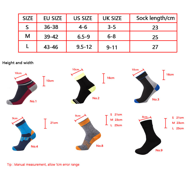 100% Waterproof Breathable Bamboo rayon Socks  For Hiking Hunting Skiing Fishing Seamless Outdoor Sports Unisex dropshipping