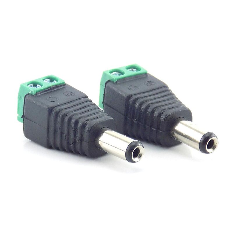 20pcs 5.5x2.1mm DC Male Plug Connector Adapter Power Supply For Cctv Camera Security System Video Accessories led strip Q1