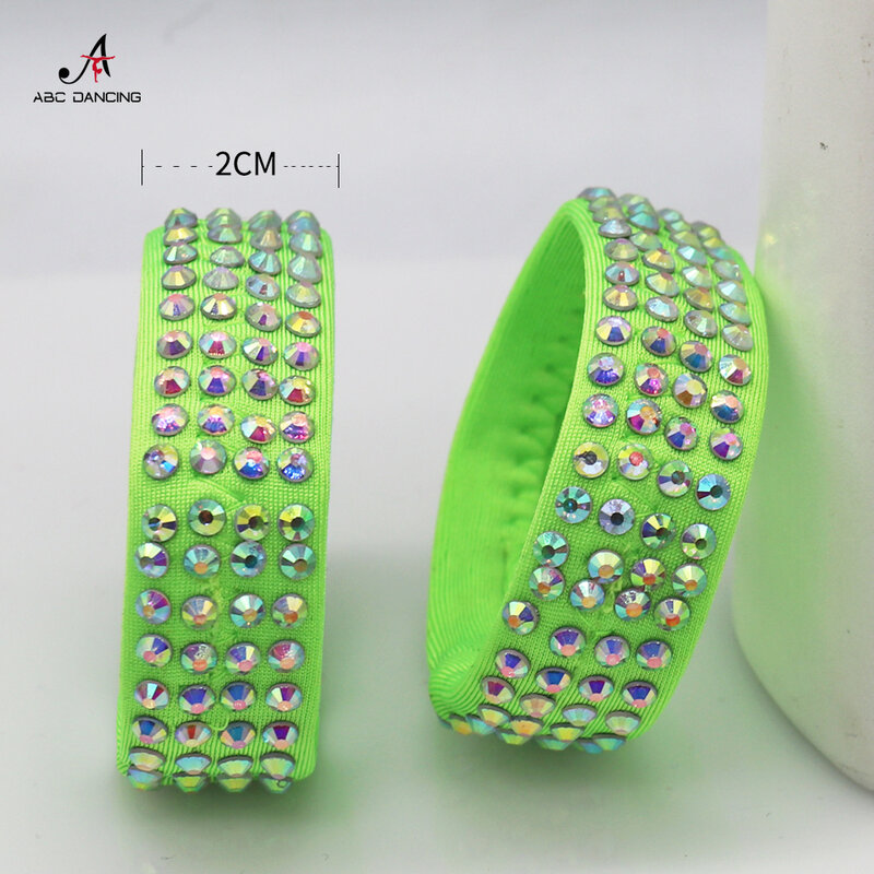 2024 New Dance Elastic Bracelet Fashion Crystal Accessories Adult Girls Ballroom Cocktail Party Matching Wear Latin Modern Belly