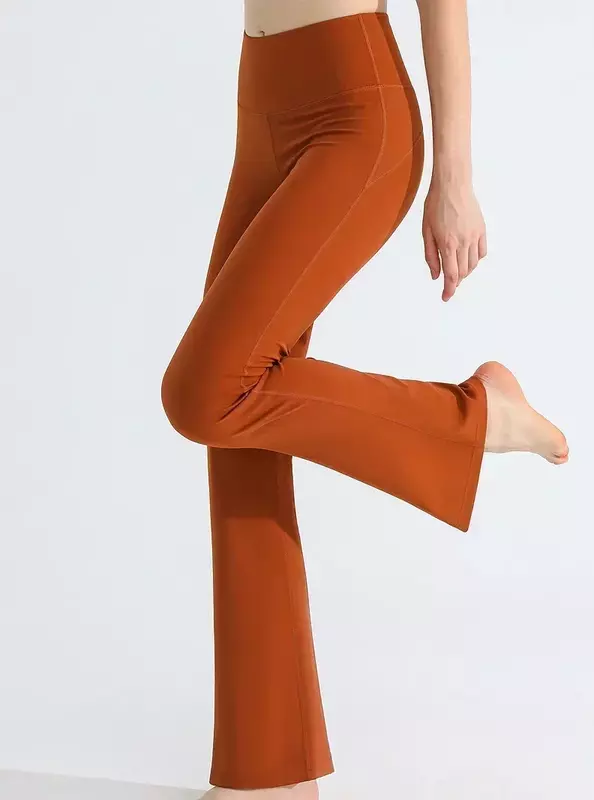 Женские брюки-клеш с завышенной талией, для фитнеса и йоги