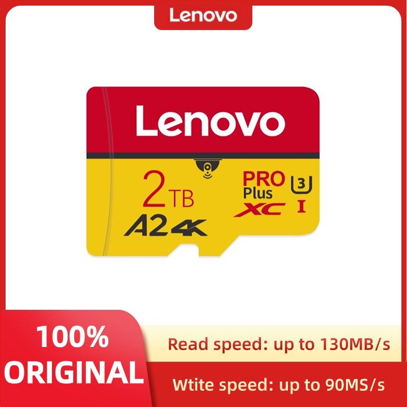 레노버 마이크로 TF SD 카드, 2TB, 1TB, A2 U3 메모리 카드, 고속 SD 카드, 512GB SD 플래시 메모리 카드, 닌텐도 Ps4 Ps5 게임 노트북용