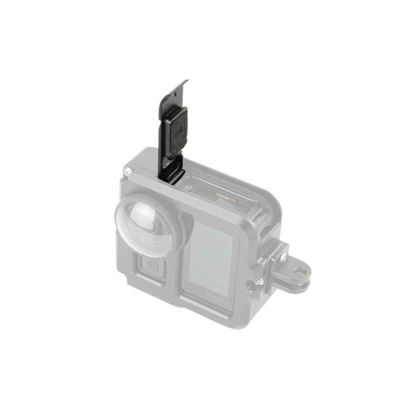 Per Gopro-MAX coperchio laterale della batteria scorrevole fotocamera antipolvere coperchio della porta protettiva rimovibile porta della custodia di ricarica, nero