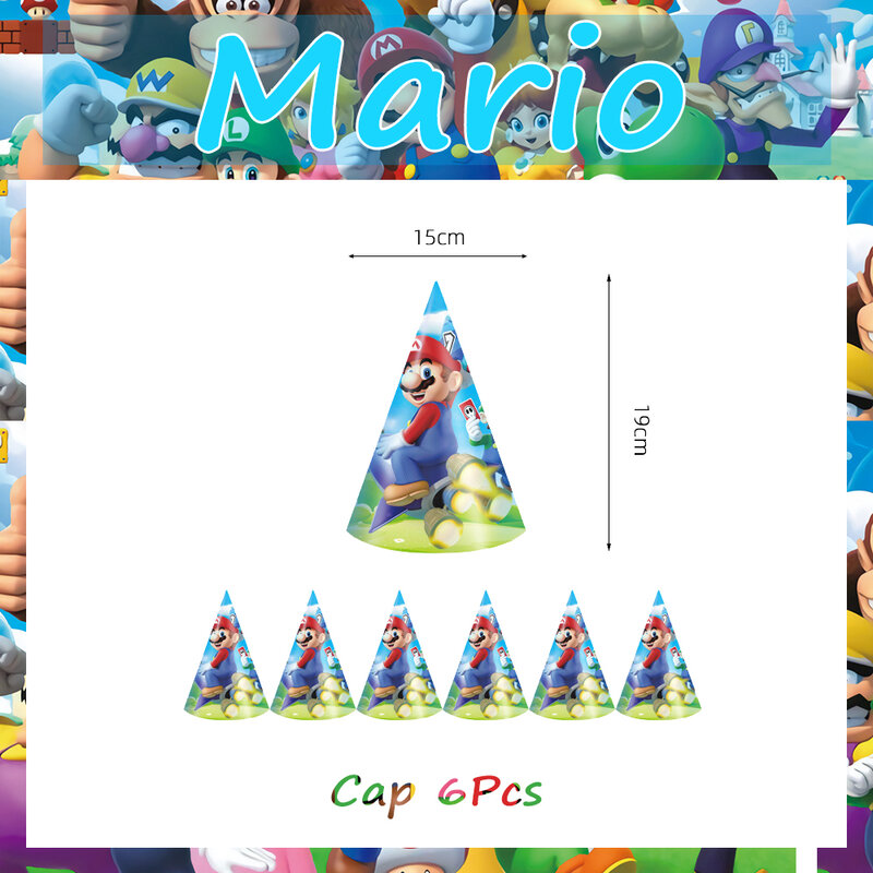 Infantil Mario Bros Material para Festa, Decoração de Festa de Aniversário, Acessórios de Mesa, Placa Banner, Presente Festivo Brinquedo, Favores Menino