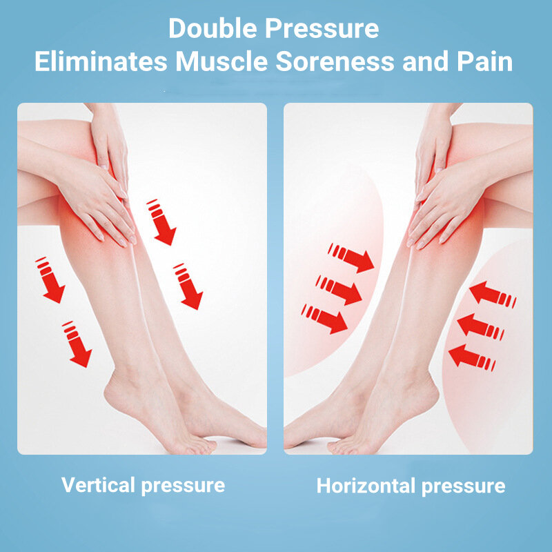 Pressão de ar elétrica perna massageador engrenagem ajustável compressa quente massagem sem fio portátil perna muscular alívio da dor máquina