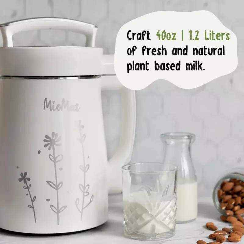 3in1 Soy Milk Maker | Make 40oz of Natural Almond Milk, Soy Milk, Oat Milk, Coconut Milk, and more ...   Soups, Porridges, Smoot