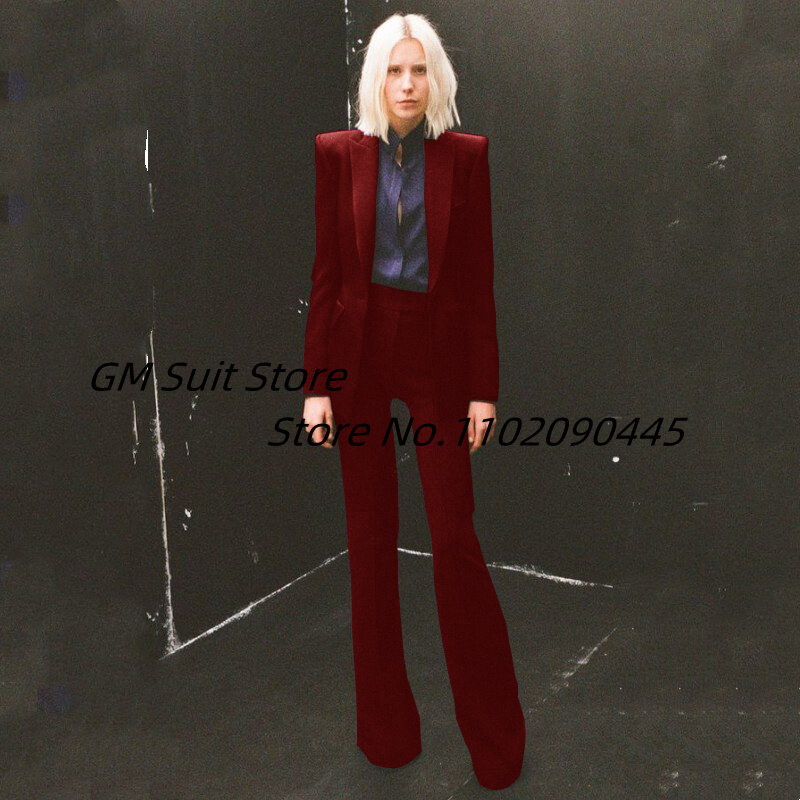 Frauen Anzug Zwei-stück einreiher Einfarbig Casual Revers Hohe Abholen Geeignet Für Business Elegante Mantel dünne Hohe Hose