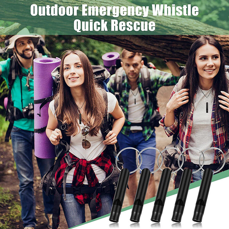 Sifflet d'urgence à décibels élevés, outils EDC de survie, porte-clés pour Camping en plein air, randonnée, chasse, Sport d'auto-défense