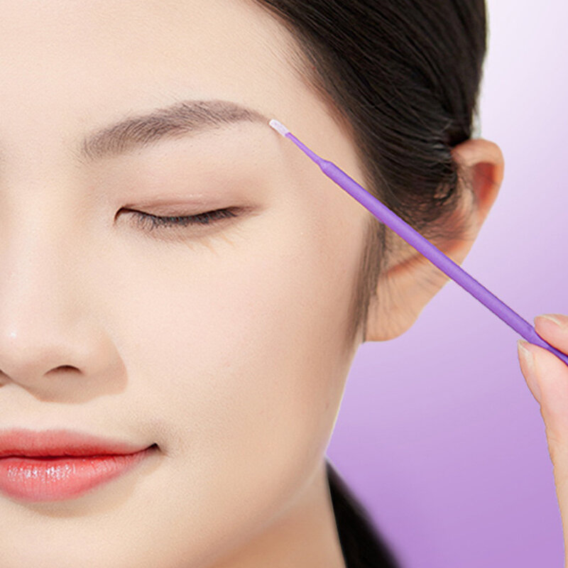 100Pcs Disposable Cotton Swab Eyelash Extension Tools Mascara Applicator Brush Lashes Extension Makeup Applicator Removal Tool