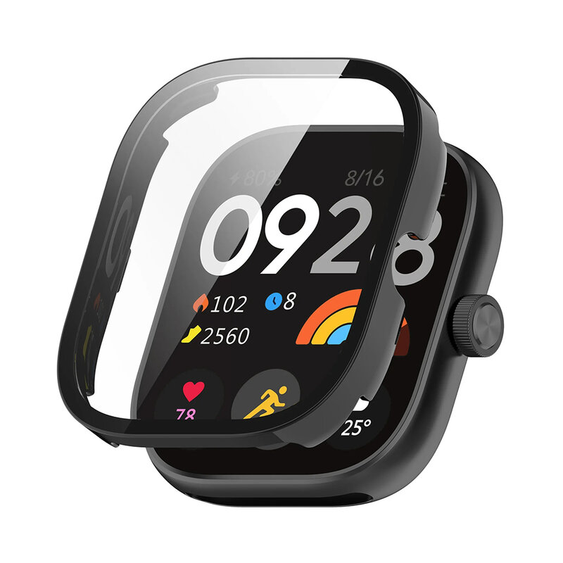 Szkło hartowane + etui do zegarka Xiaomi Redmi 4 PC pokrowiec na ochraniacz ekranu dla Xiaomi Redmi Watch 3 Active/Lite akcesoria