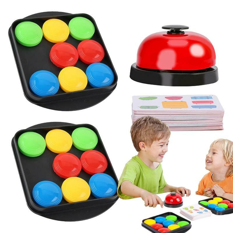 Permainan blok permainan warna yang cocok penyortir warna permainan pembelajaran warna mainan edukasi dua pemain pertempuran menyenangkan papan permainan mainan Dini