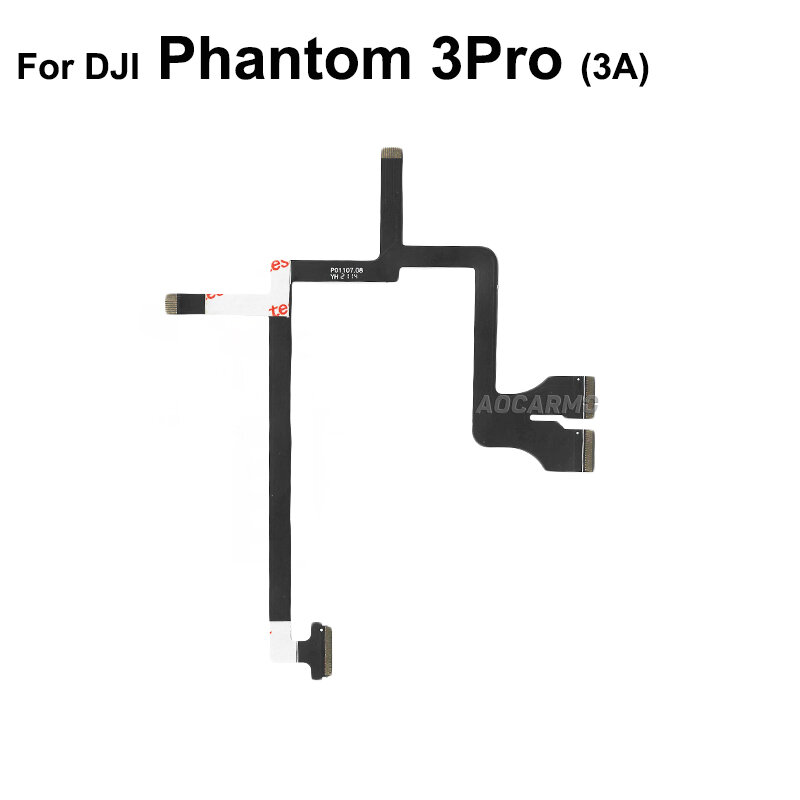 Aocarmo para dji phantom 3 pro (3a) cabo liso flexível cardan para dji 3pro zangão fio peças de reparo substituição