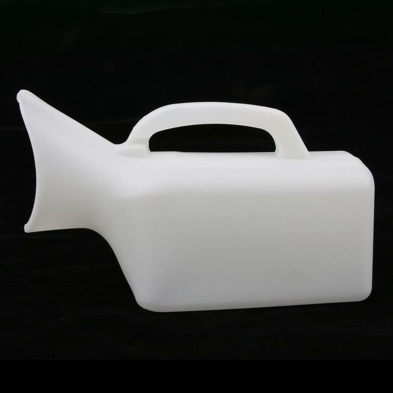 Handheld Portable Mobile Urinal Toilet Bottle  Men use white 1200ml with lid