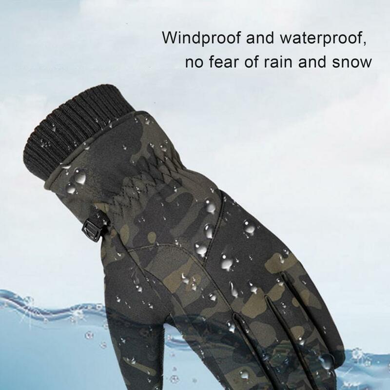 Wear Resistance Warm Gloves Non-slip Temperature Lock Anti-scratch Sport Gloves  Camouflage Ridding Gloves Outdoor Supplies