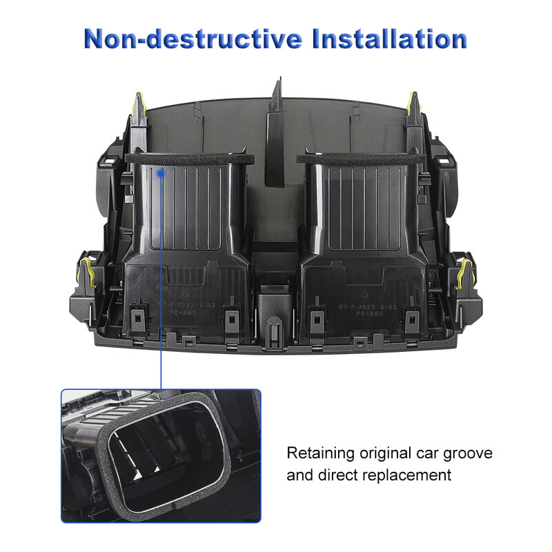Panel de ventilación de aire de salida para salpicadero central de coche, con interruptor de emergencia, para Toyota Corolla 2008, 2009, 2010, 2011, 2012, 2013, 55670, 02160