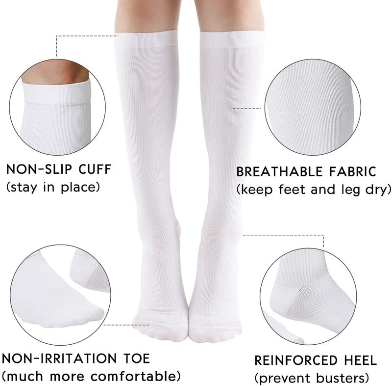 Компрессионные носки из медного волокна для мужчин и женщин, уличные спортивные носки, интересные нейлоновые носки от варикозного расширения вен, диабетиков, медсестер, фитнеса