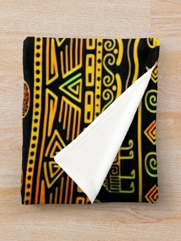 아프리카 패턴 던지기 담요, 소파에 격자 무늬, 푹신하고 부드러운 대형 봉제 담요