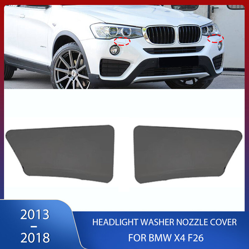 Przedni zderzak samochodowy do mycia reflektorów pokrywa dyszy etui ze sprayem pokrywka do BMW X4 F26 2014 2015 2016 2017 2018
