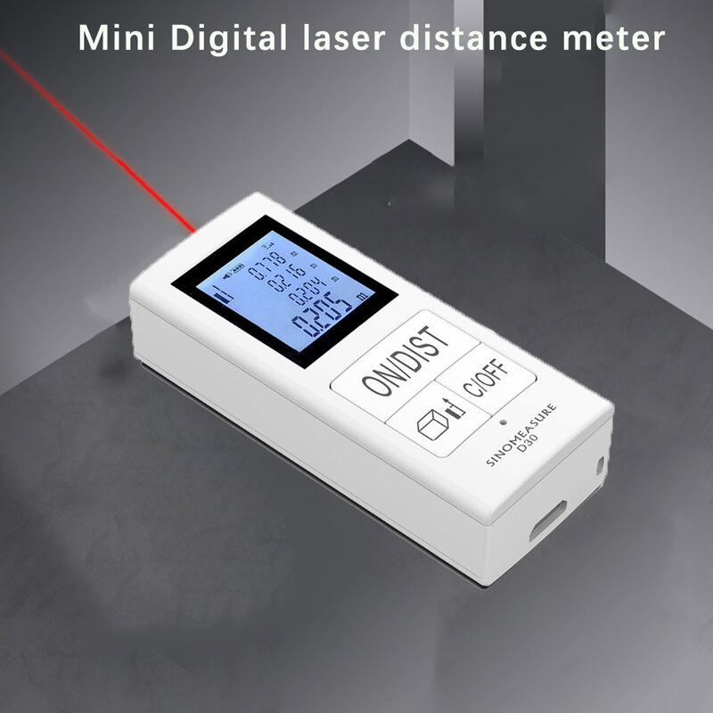 新世代充電式レーザー距離計ハンドヘルド赤外線ミニ測定器距離計水平ライン