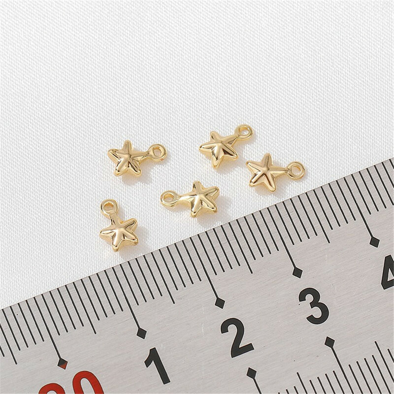 14K Gold-plated Five-pointed Star Pendant Tail Chain Extension Chain Handmade Diy Bracelet Necklace Jewelry Material Accessories