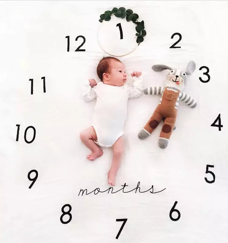 Neugeborenen Baby Milestone Decken Monatliche Fotografie Decke Infant Baby Milestone Decke Foto Fotografie