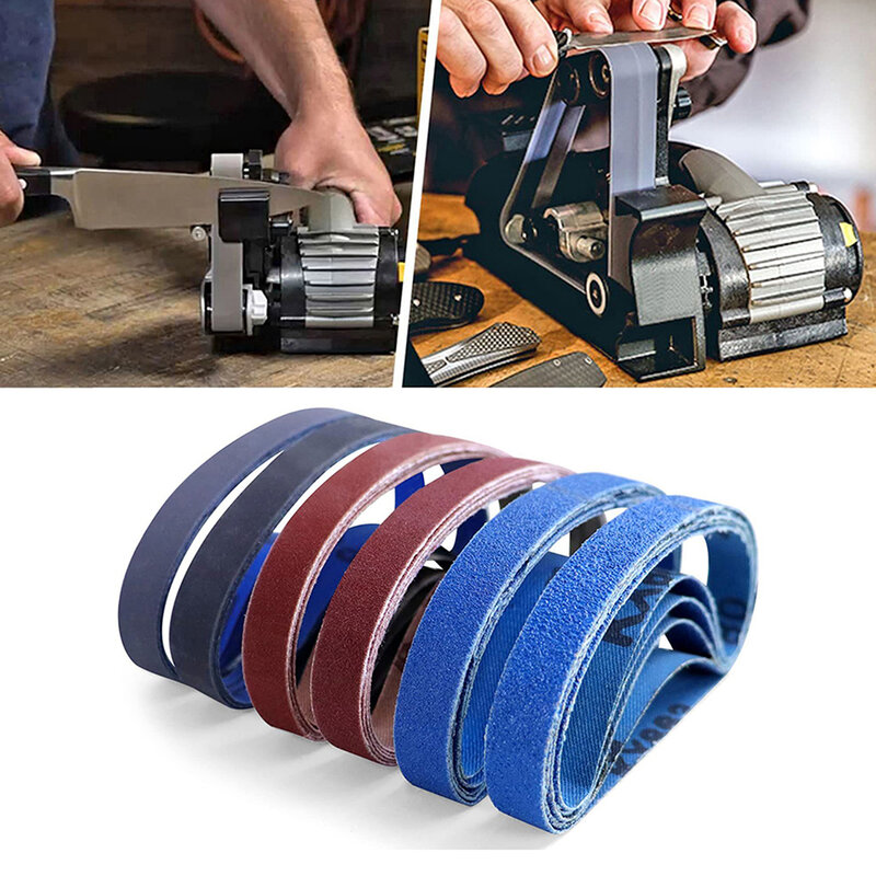 30 Piece Sharpener Replacement Abrasive Belt Kit Flat Seam Abrasive Belt Kit 3/4 Sanding Belts Manufacturing Industrial Tools