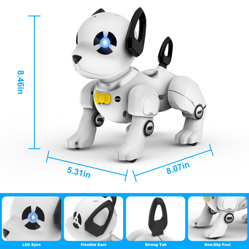 Controle remoto robô cão brinquedo, dançando, recarregável, venda quente