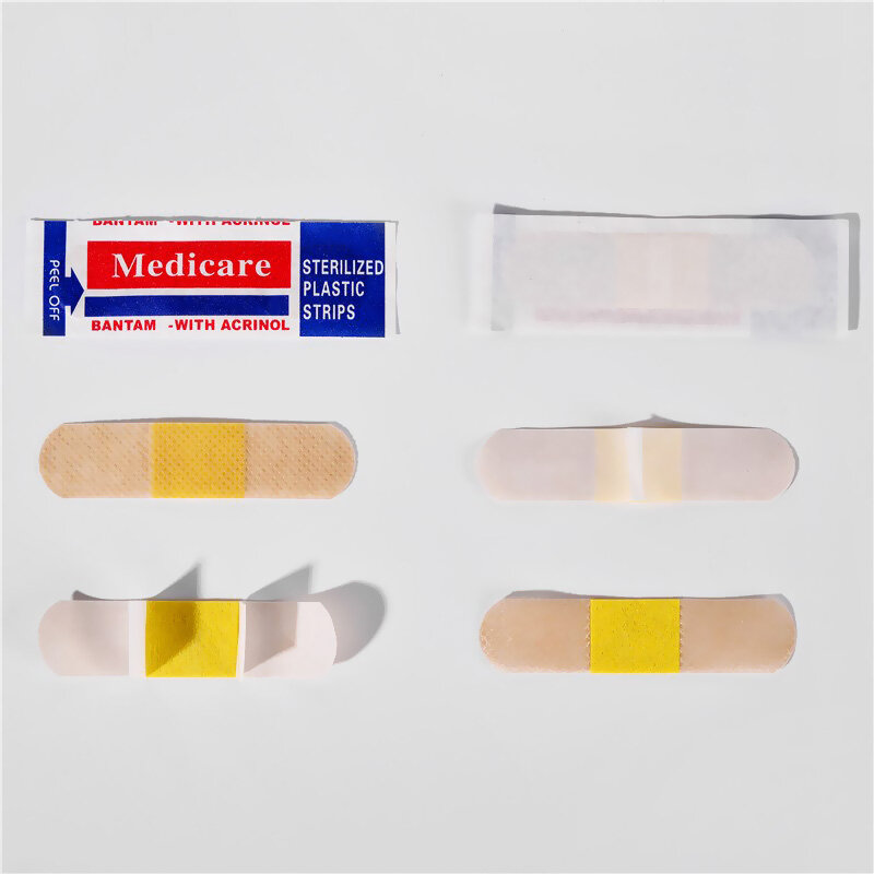 100Pcs Waterdichte Medische Anti-Bacteriën Band-Aids Wond Hemostase Lijm Bandage Home Reizen Emergency Ehbo-kit levert