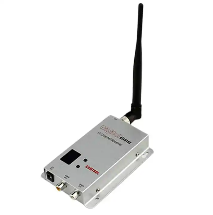 Wireless Audio Transmissor e Receptor, Audio Radio, Data Video Link, FPV Image Transmission, Security Monitoring, 1.2G1.5W