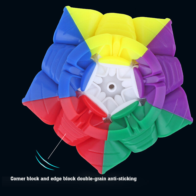 Magiczna kostka Stickerless 5x5 Dodecahedron zawód magiczna Puzzle do układania na czas 12 twarz Megaminx magiczna zabawka Cubo dzieci edukacyjne zabawki