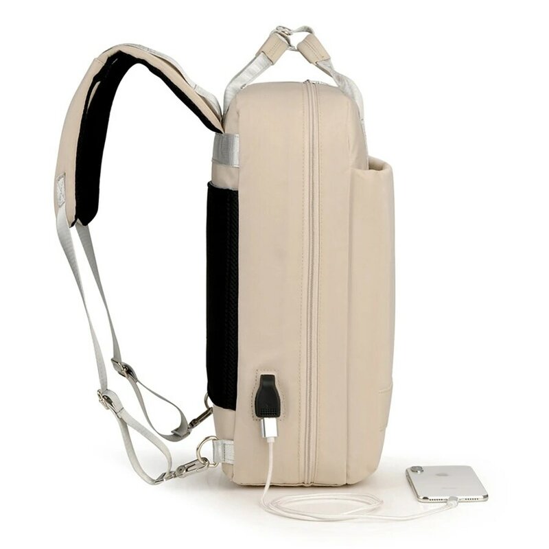 女性用USB充電付きラップトップバックパック,10代の女の子用のランドセル,旅行用