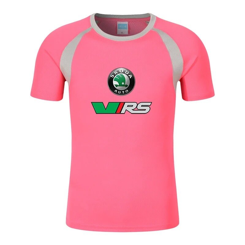 Skoda Rs Vrs Motorsport Graphicorrally Wrc Racing Men New Summer Eight-Color Short Sleeve Round Neck Casual Simple Tops