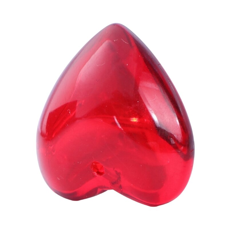 E15E สีสันรูปหัวใจจี้แก้วลูกปัด Love Heart Charm ส่วนประกอบ Candy สีสำหรับ DIY พวงกุญแจ Neckchain หัตถกรรม