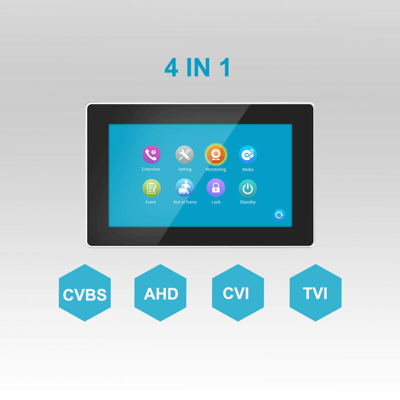 Jeatone 10-дюймовый Full Touch FHD 1080P WiFi экран монитор с поддержкой Tuya, многоязычный