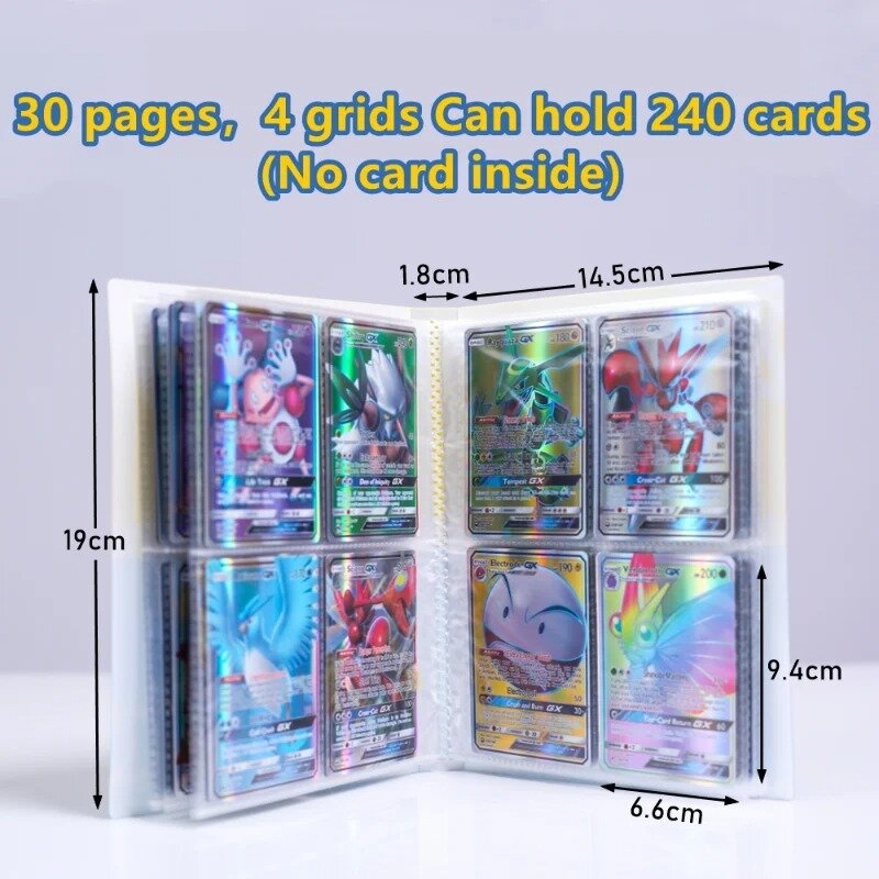 NARUTO Uzumaki Naruto 240pcs Album di carte libro porta carte di gioco raccoglitore VMAX collezione di carte di gioco giocattoli per bambini regalo