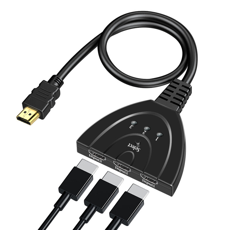 4K * 2K 3D Mini 3 Port HDMI-kompatibel Schalter 1,4 b 4K Switcher Splitter 1080P 3 in 1 heraus Port Hub für DVD HDTV Xbox PS3 PS4