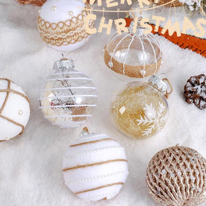 Champagne 8cm Christmas Ball Colorful Ball Gift Box Christmas Tree Decorative Ornaments Show Window Scene Layout Photo Props Ins
