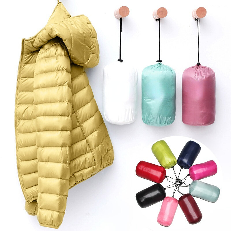 Chaqueta de plumón para mujer, abrigo ultraligero con capucha, Parka cálida, para otoño e invierno, Primavera, 2021, 2022