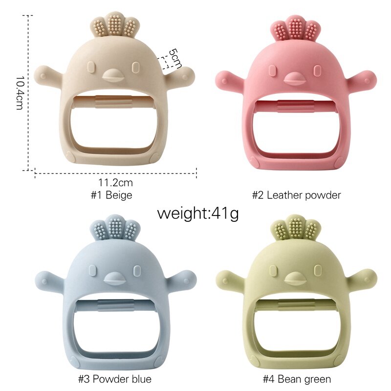 Baby Teether Gloves Pacifier Kids Teething Silicone Newborn Dental Care Gums Anti-eating Hand ​Molar Stick Baby Accessories Gift