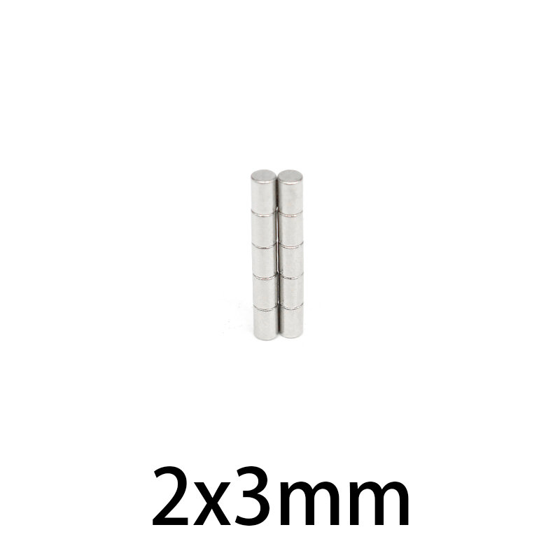 2Mm Mini Kleine Ronde Magneten 100/300/500/1000Pcs 2X1 2X2 2X3 2X5 2X10 Mm neodymium Magneet Disc Permanente Sterke Magneet