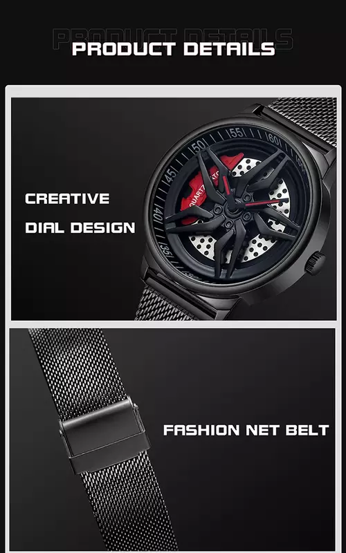 Sanda 1062 новый продукт крутые колеса модные мужские модные индивидуальные полые пластины стальной ремень кварцевые часы