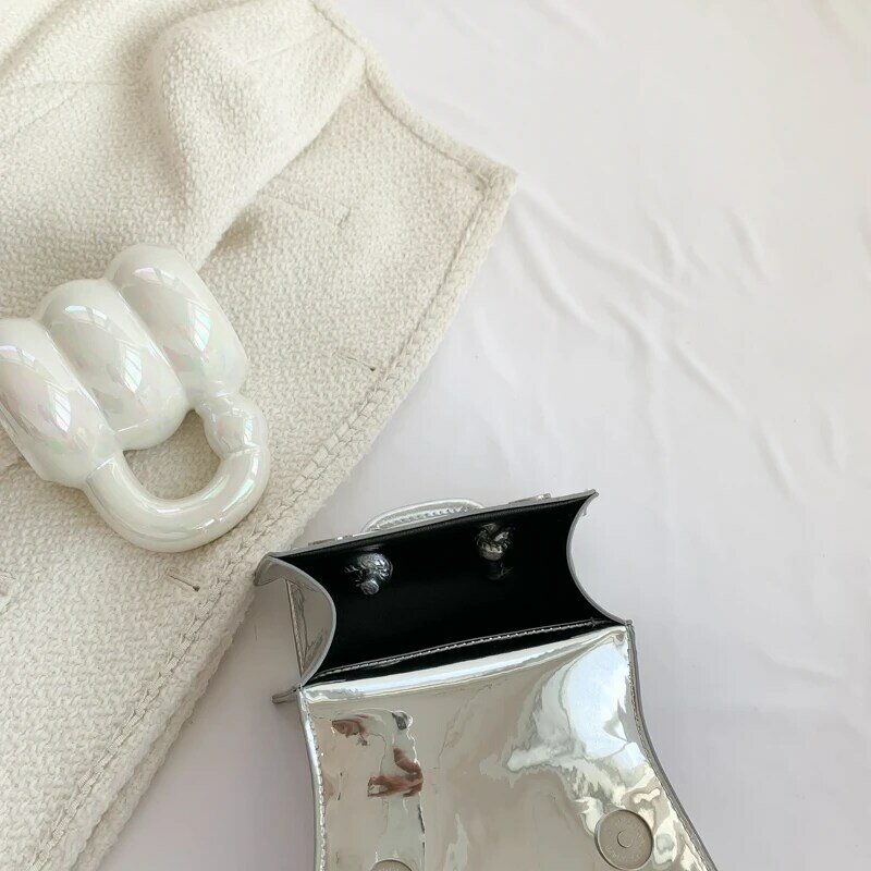 Mini bolsos de mano a la moda para mujer, bolso cruzado de hombro, monederos de diseñador de cuero PU de Color sólido, nuevo